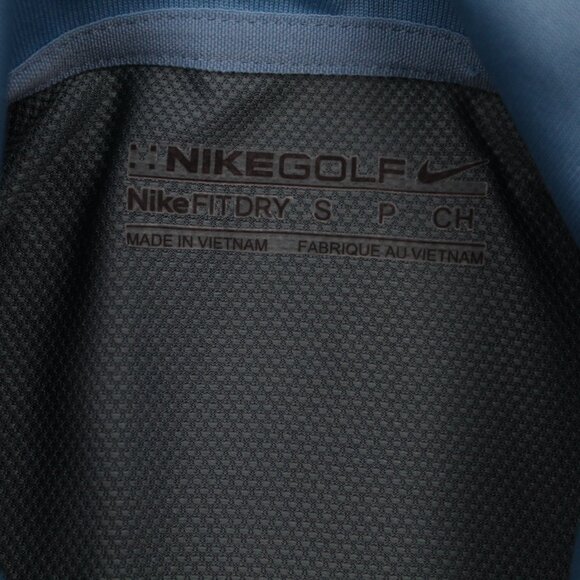 Nike Golf Polo Shirt Mens Small Blue FitDry Short Sleeve Polyester Pullover - Picture 7 of 13